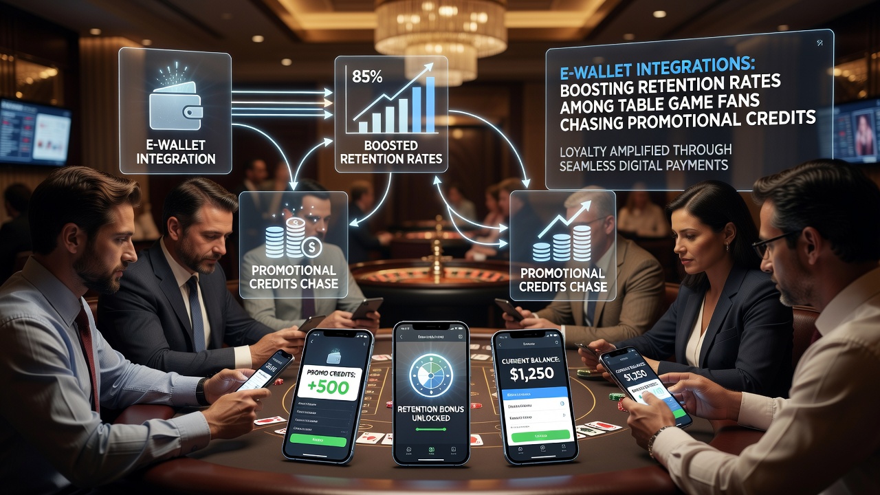 Close-up of a smartphone screen showing table game interface with e-wallet balance and active promotional credits