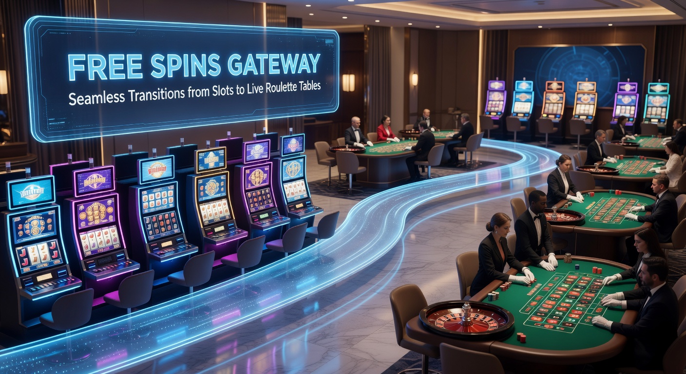 Close-up of a live roulette table interface on a mobile screen, overlaid with slot free spin icons flowing into betting chips