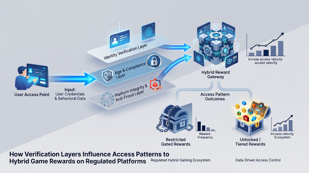 Flowchart illustrating how verification stages affect player access to combined slot and roulette rewards