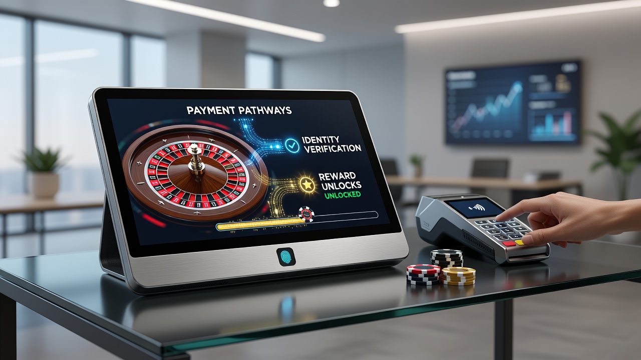 Secure transaction screen on smartphone showing identity confirmation linked to roulette bonus unlock